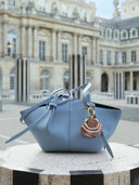 Hand-painted Seashell Bag Charm + Keychain | Eco-Friendly: Ocean Blue