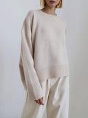 Candyfloss Oversized Pullover Sweater: Apricot / One-size