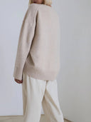 Candyfloss Oversized Pullover Sweater: Apricot / One-size