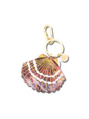 Hand-painted Seashell Bag Charm + Keychain | Eco-Friendly: Mother of Pearl
