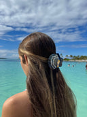 Hand-painted Seashell Claw Hair Clip | Eco-Friendly: Golden Sand