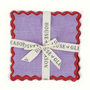 Lilac Linen Square Cocktail Napkins - Set of 4