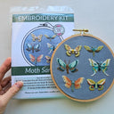 Moth Sampler Embroidery Kit
