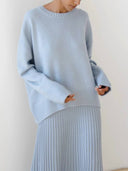 Candyfloss Oversized Pullover Sweater: Apricot / One-size