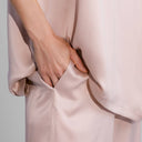 Washable Silk Tee Pant Set: Delicate Pink / M