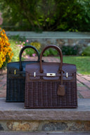 Margo Wicker Handbag- Solid Colors- WS: Chocolate