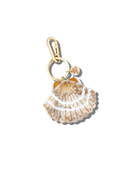 Hand-painted Seashell Bag Charm + Keychain | Eco-Friendly: Mother of Pearl