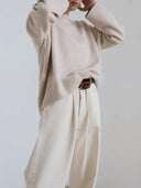 Candyfloss Oversized Pullover Sweater: White / One-size