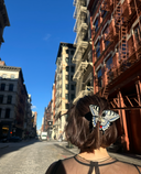 Hand-painted Swallowtail Butterfly Claw Hair Clip: Baby Blue - Limited Edition