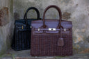 Margo Wicker Handbag- Solid Colors- WS: Chocolate