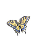 Hand-painted Swallowtail Butterfly Claw Hair Clip: White