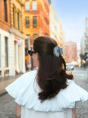 Hand-painted Seashell Claw Hair Clip | Eco-Friendly: Blue Mosaic