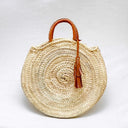 Straw Bags For Women with leather, Straw Handbags: Black