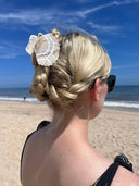 Hand-painted Seashell Claw Hair Clip | Eco-Friendly: Golden Sand