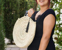 Straw Bags For Women with leather, Straw Handbags: Black