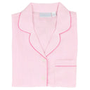 Pink Seersucker-Pink Short Sleeve Shorty Pajamas