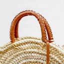 Straw Bags For Women with leather, Straw Handbags: Black