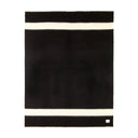 The Siempre Recycled Blanket Black with Ivory Stripe