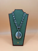 House of Lavande Victorian Sterling Silver Engraved Locket Necklace with Photo