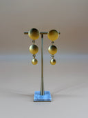 House of Lavande Gold Tone Round Drop Clip On Vintage Earrings