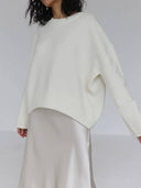 Candyfloss Oversized Pullover Sweater: Apricot / One-size