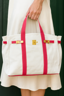 Canvas Tote Bag - Red Trim 