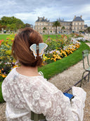 Hand-painted Swallowtail Butterfly Claw Hair Clip: Baby Blue - Limited Edition