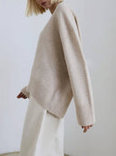 Candyfloss Oversized Pullover Sweater: White / One-size