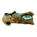 Driftwood Triple Candle Holder Blown Glass