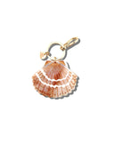 Hand-painted Seashell Bag Charm + Keychain | Eco-Friendly: Mother of Pearl