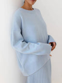 Candyfloss Oversized Pullover Sweater: White / One-size