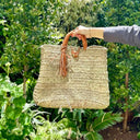 Handwoven Straw French Basket Handbag