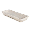 Small White Marble Round Edged Tray