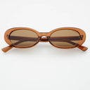 Mimi Acetate Oval Sunglasses : Brown