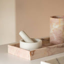 Pink Marble Rectangular Tray