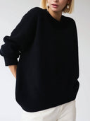 Candyfloss Oversized Pullover Sweater: Apricot / One-size