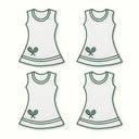 Tennis Dress Cocktail Napkins - Set of 4