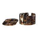 Black & Gold Marble 6 Piece Coaster Set