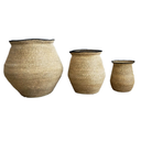 BIDKhome Set of 3 Baskets Natural Seagrass