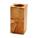 Teak Stone Polished Finish Square Tumbler