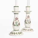 HOLLY & PINECONES CANDLESTICKS | SET OF 2
