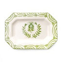 POMEGRANATE CREST GREEN RECTANGLE SERVING PLATTER