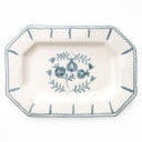 POMEGRANATE TRIO VINE TEAL RECTANGLE SERVING PLATTER
